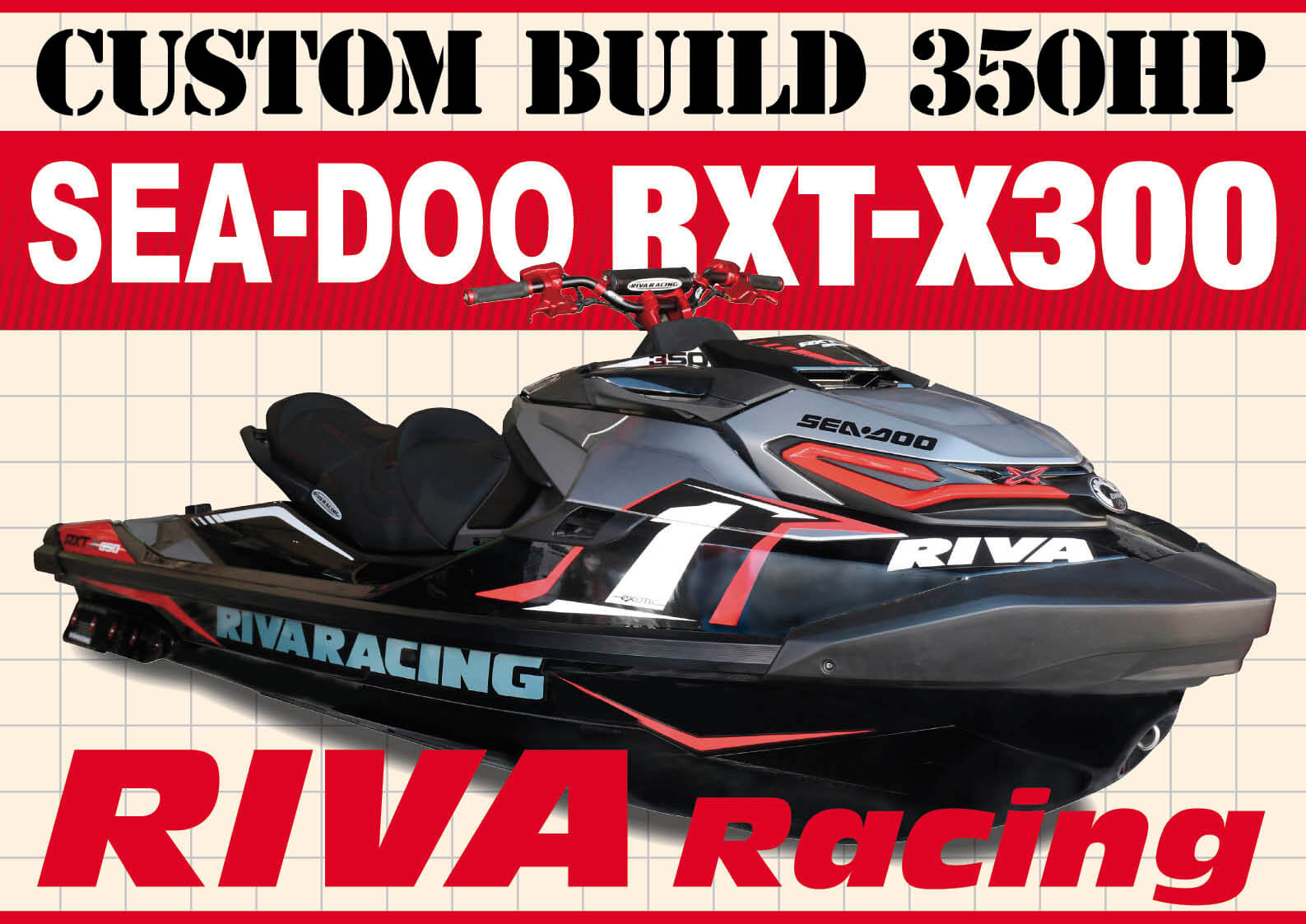 RIVA Racingが造った最高時速136km　「SEA-DOO RXT-X300＆GTX Limited」【動画付き】　ジェットスキー（水上バイク）
